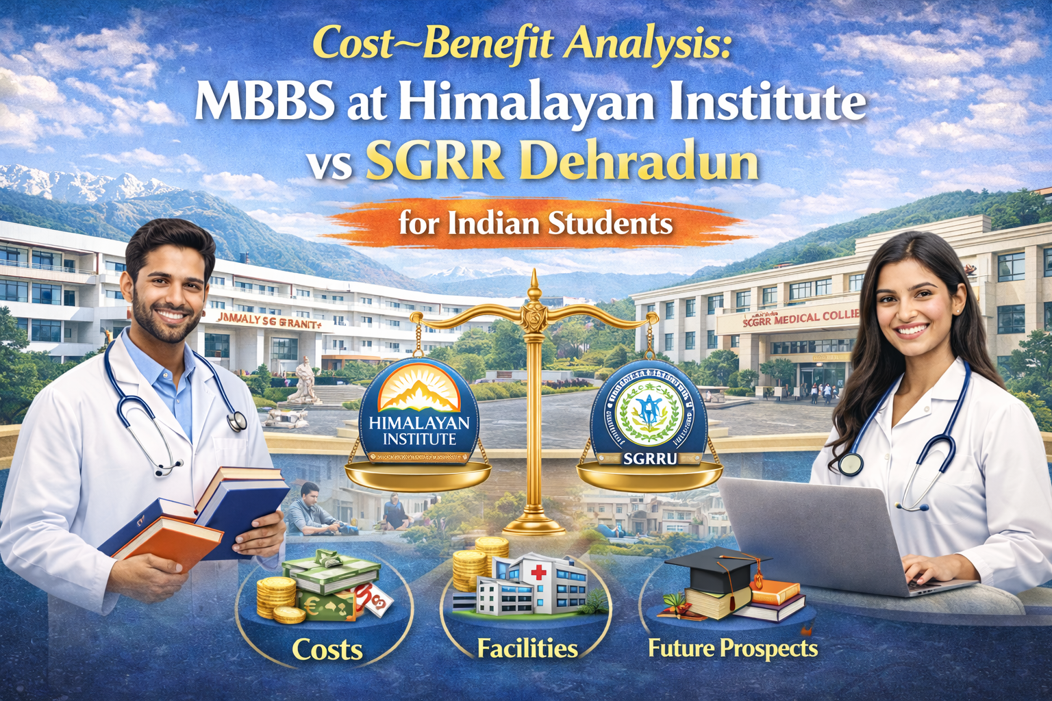 Cost–Benefit Analysis: MBBS at Himalayan Institute vs SGRR Dehradun for Indian Students